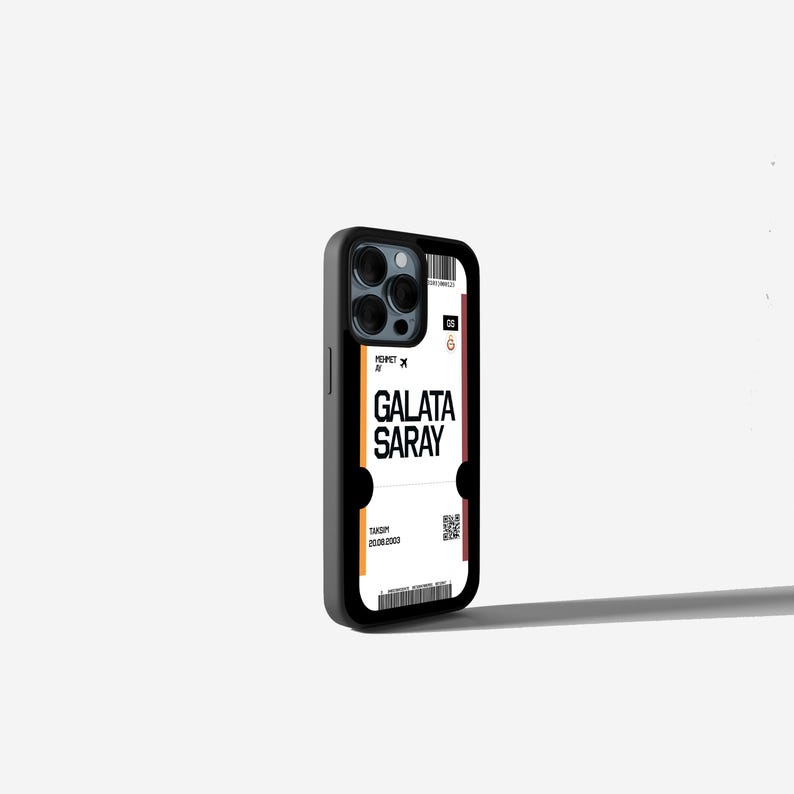 Galatasaray Telefonskal Tröjdesign Röd Gul iPhone Samsung Fotbollsfanskal Fan Merchandise Gåva Cim Bom bild 4