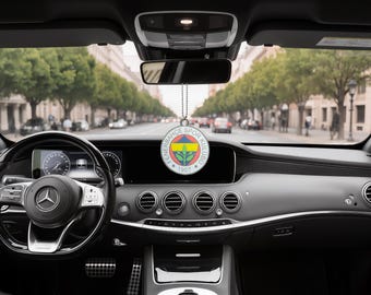Fenerbahce bedrukte achteruitkijkspiegelhanger auto acryl autohanger cadeau Fener FB1907 decoratieve achteruitkijkspiegel Fenerli Istanbul