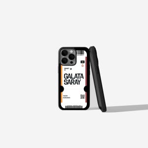 Galatasaray Telefonskal Tröjdesign Röd Gul iPhone Samsung Fotbollsfanskal Fan Merchandise Gåva Cim Bom bild 5
