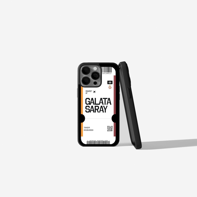 Galatasaray Telefonskal Tröjdesign Röd Gul iPhone Samsung Fotbollsfanskal Fan Merchandise Gåva Cim Bom bild 5