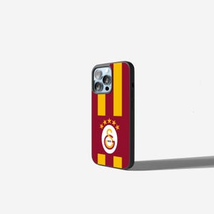 Galatasaray phone case with logo, red and yellow, GS Case, iPhone image, football fan cover, shockproof silicone case, gift, Icardi Osimhen Istanbul case image 3