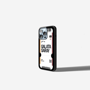 Galatasaray Telefonskal Tröjdesign Röd Gul iPhone Samsung Fotbollsfanskal Fan Merchandise Gåva Cim Bom bild 3