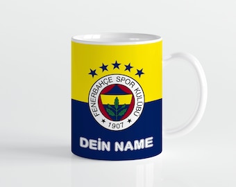 Taza de café Fenerbahçe de cerámica, regalo personalizado, taza de vidrio