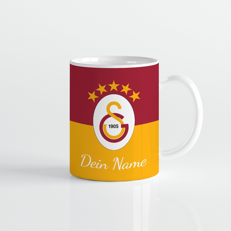 Galatasaray Tasse Keramik Kaffeetasse in Rot-Gelb