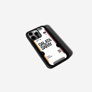 Galatasaray Telefonskal Tröjdesign Röd Gul iPhone Samsung Fotbollsfanskal Fan Merchandise Gåva Cim Bom bild 2