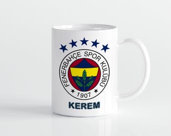 Taza personalizada del Fenerbahçe con el nombre y número que desees.