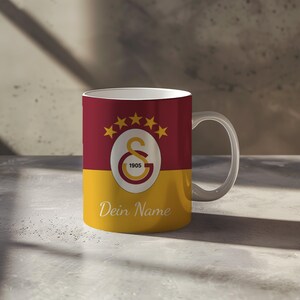 Galatasaray Tasse Keramik Kaffeetasse in Rot-Gelb