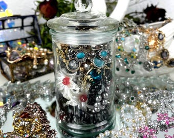 Mystery Jewelry Jar | Vintage Inspired Rings, Necklaces & Bracelets | Elegant Blind Box Gift for Her