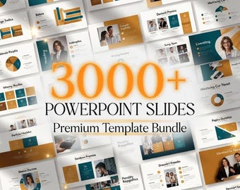 3000+ PowerPoint Templates Bundle | Business, Pitch Deck, Marketing Slides (Digital Download)