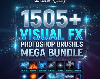 1505+ Photoshop VFX Brushes Bundle | Smoke, Fire, Dust, Light Effects (Digital Download)
