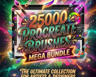 25000+ Procreate Brushes Mega Bundle, Drawing, Painting, Texture, Inking (Digital Download)