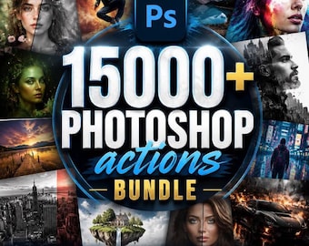 15,000+ Photoshop Actions Bundle | Photo Effects, Filters, Retouch, Lightroom Presets (instant download)