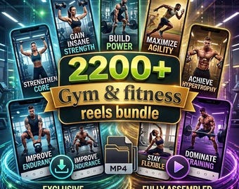 2200本以上のジムフィットネス動画集｜ワークアウト、HIIT、ヨガ、有酸素運動（デジタルダウンロード）