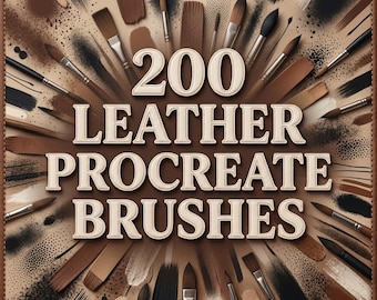 200 Realistic Leather Procreate Brushes | Texture, Grain, Stitch Pack (Digital Download)