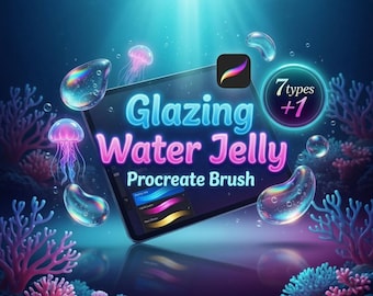Glazing Water Jelly Brushes for Procreate | Glossy Liquid, Gel, Drip Effects