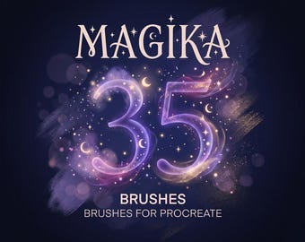 35 Magika Procreate Brushes | Fantasy Glow, Stardust, Aura Effects (Procreate Brush Pack)