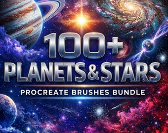 100+ Planet & Star Procreate Brushes | Galaxy, Space, Nebula (Digital Art)