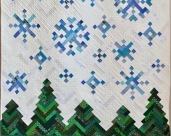 New Slant on Snowflakes quilt; Christmas quilt; holiday quilt