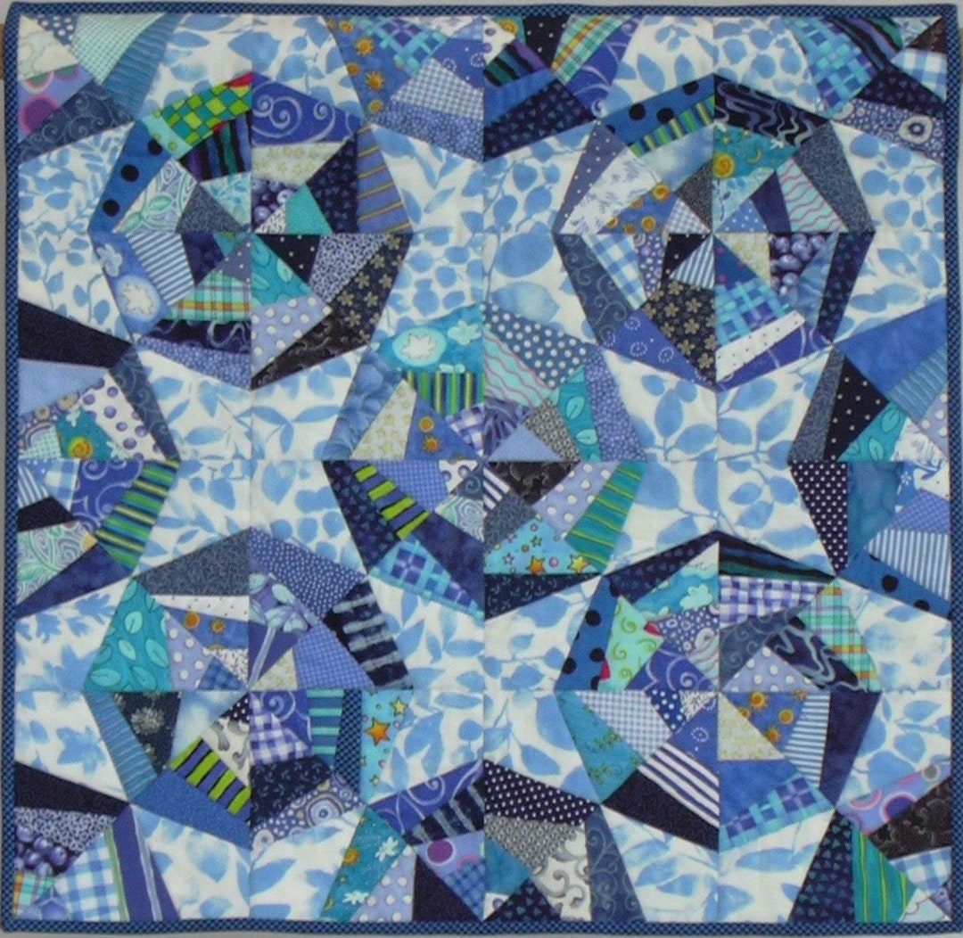 Blue Webs Wall Quilt - Etsy