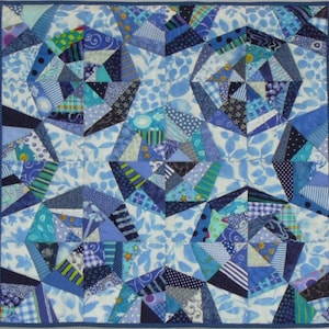 Blue Webs wall quilt image 1