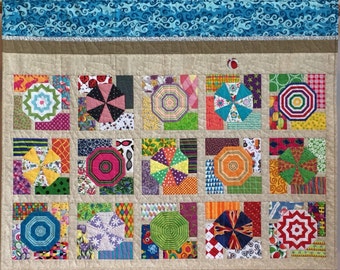 PDF Quilt Pattern -- Digital Pattern for At the Beach wall quilt