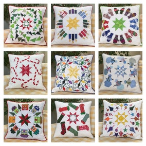 PDF Quilt Block Patterns -- Digital Patterns for ALL NINE "Wreath-o-rama" quilt blocks