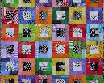 Quilt Pattern -- Paper Pattern for Color Blocks wall quilt