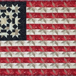 Quilt Pattern -- Paper Pattern for Flag wall quilt