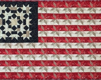 PDF Quilt Pattern -- Digital Pattern for Flag wall quilt (pdf)