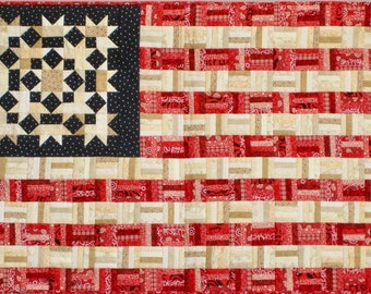 PDF Quilt Pattern -- Digital Pattern for Flag #2 wall quilt (pdf)