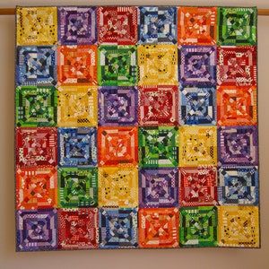 Mixed-Up Color Wheel wall quilt image 1