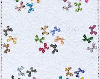 PDF Quilt Pattern -- Digital Pattern for Dancing Butterflies quilt