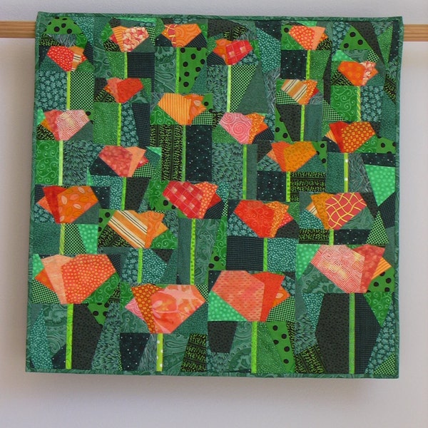 California Poppies wall quilt