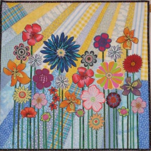 Quilt Pattern -- Paper Pattern for Whimsical Garden wall quilt