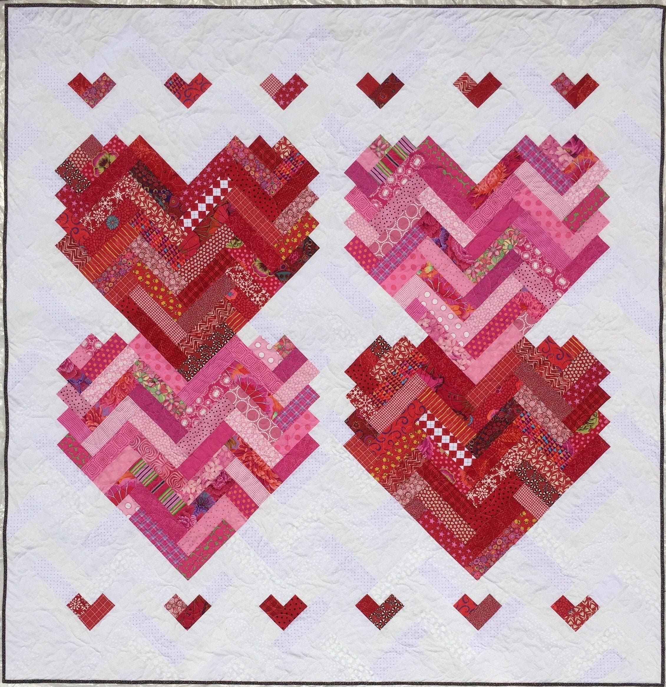 PDF Quilt Pattern -- Digital Pattern for New Slant on Hearts Quilt - Etsy