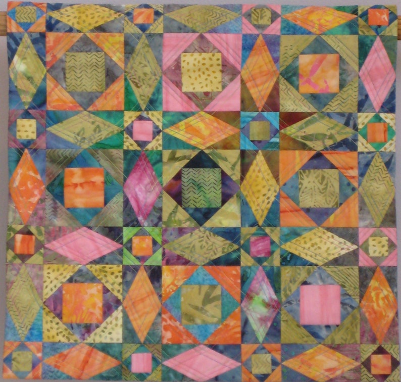 Set of 10 Jewel Box Quilt Note Card (folded) - Etsy