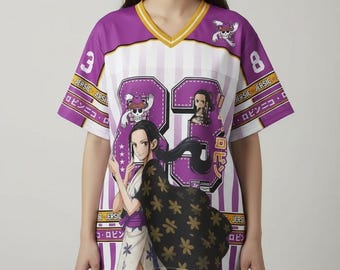 Anime jersey-shirt Nico Robin One Piece Jersey Anime Street wear Kpop-stijl honkbalshirt Unisex anime-T-shirt