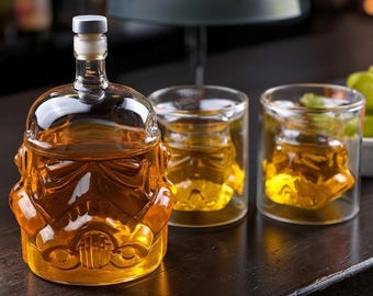 Jarra de whisky y vino de Darth Vader, vaso de cristal de Star Wars de 650 ml, taza de bebida novedosa, decoración de bar de ciencia ficción, regalo para hombres, jarra de cerveza única