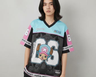 Anime jersey-shirt Tony Tony Chopper One Piece Jersey Anime Street Wear Baseball-shirt Kpop-stijl Unisex anime-T-shirt