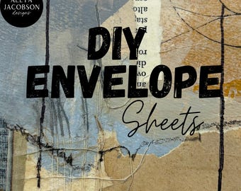 DIY Envelope Sheets | Junk Journal, Mixed Media Art Supplies, Collage Kit