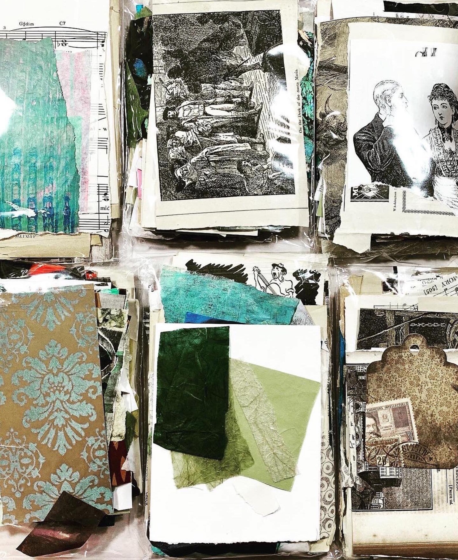 NEW BATCH Collage Papers and Ephemera Bundles Vintage Etsy