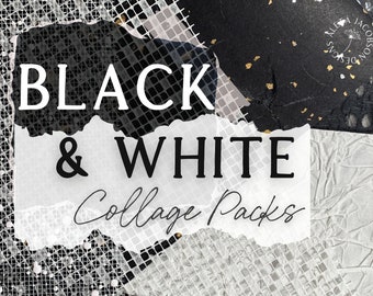 Black & White Collage Paper Pack: Ephemera for Junk Journals