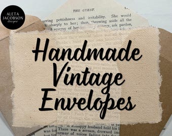 Handmade Vintage Envelopes | Junk Journal Tuck Spot Envelopes