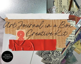 Art Journal in a Box Kit: Vintage Ephemera, Watercolor Paper