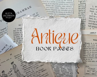 Antique Book Pages: Ephemera for Art Journaling & Collage