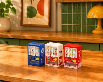 ミニチュア自動販売機おもちゃ、日本のガチャポン収集品、壁と冷蔵庫用マグネット、かわいいミニチュア、コレクター向けの小さな景品ディスペンサー、