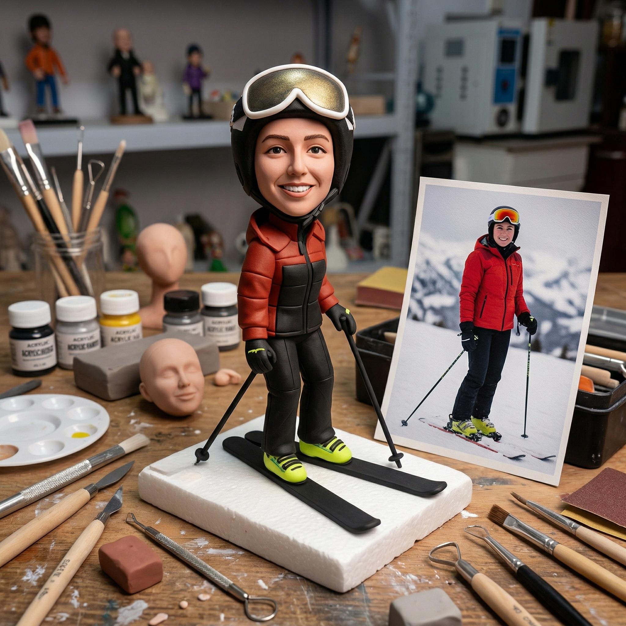 Skiing figurines - Etsy 日本