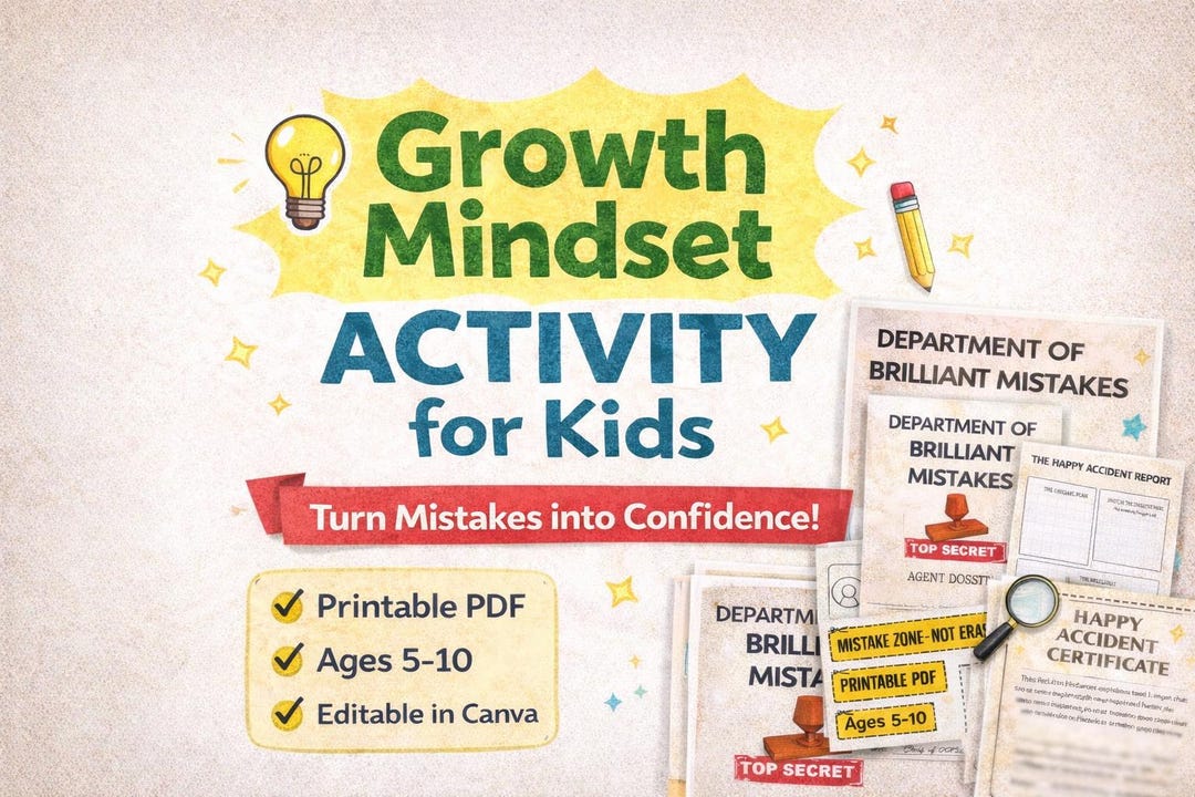 Personalized Growth Mindset Activity for Kids | SEL Learning, Printable ...
