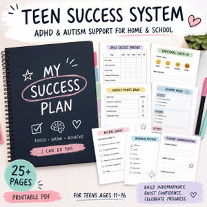 Sistema di ricompense per ADHD per adolescenti, tabella delle routine per bambini e ragazzi con autismo, tabella dei comportamenti neurodivergenti, pianificatore delle funzioni esecutive, casa, scuola
