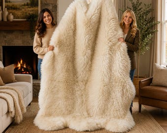 Natural Ivory Sheepskin Rug, Genuine Sheep Skin Rug, Real Sheepskin Fur Rug, Area Rug, Extra Large Sheepskin, Bedroom Rug, Luxury Home Decor